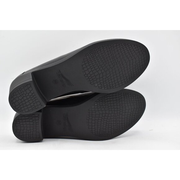 Dankso EU 38 US 7.5-8 Carrie Burnished Black Nubuck Slip On Clogs Shoes - Picture 7 of 16